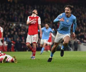 Jack Grealish anotó el segundo gol del Manchester City en el partido.