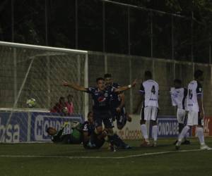 Motagua celebrando el gol con el empataron el juego.