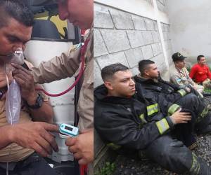 Exhaustos y otros auxiliados por elementos de la Cruz Roja, terminaron los miembros del Cuerpo de Bomberos que tras una titánica labor que duró al menos cinco horas, lograron sofocar con éxito un gigantesco incendio que se produjo en negocio de venta de accesorios de vehículos y reencauchadora en el Hato de Enmedio. El lente de EL HERALDO captó los rostros de algunos héroes de esta madrugada.