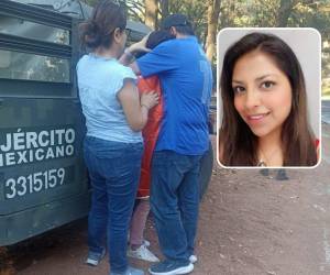 Familiares abrazan a Diana tras ser localizada por las autoridades.