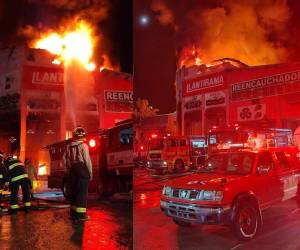 Alrededor de las 2:00 a.m. de la mañana un gigantesco incendio se desató en un reconocido negocio de llantas, provocando zozobra en los pobladores del sector y la rápida acción de los Cuerpos de Bomberos que se encuentran luchando por controlar el mega siniestro. No se reportan personas muertas o lesionas. A continuación las impactantes imágenes.