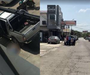 El hombre que resultó gravemente herido quedó tirado a un costado de su vehículo.