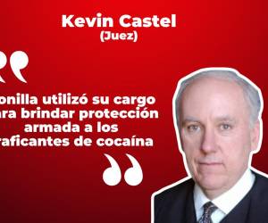 El juez Kevin Castel dictó una sentencia de 19 años de cárcel contra el exjefe de la Policía Nacional de Honduras, Juan Carlos “El Tigre” Bonilla, luego de que admitiera sus implicaciones en el narcotráfico. Aquí las frases más destacadas durante la condena.