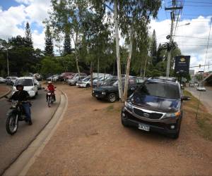 La causa principal de la pérdida de áreas verdes en el Distrito Central son los parqueos vehiculares por la falta de espacios para este fin.