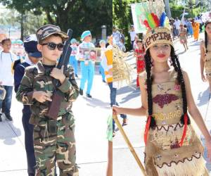 Haciendo honor a la patria, a sus símbolos y tradiciones, pero también a los sueños que desean cumplir en esta tierra a medida crezcan, cientos de estudiantes del nivel básico desfilaron por las calles de Tegucigalpa, Comayagüela y alrededores para conmemorar los 203 años de independencia de Honduras. Aquí algunas imágenes.