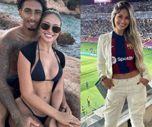 El jugador del FC Barcelona Raphinha reaccionó molesto por los malos comentarios recibidos en fotos que publica junto a su esposa Natalia Rodrigues Belloli.