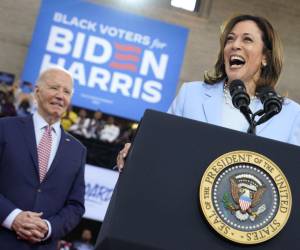 Kamala Harris podría animar a más demócratas. Un evento de campaña Biden-Harris en mayo. (Yuri Gripas para The New York Times)