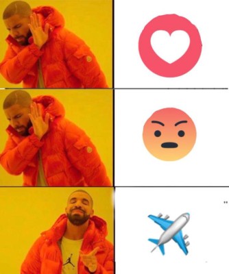 Los divertidos memes que generó la reacción de avión en Facebook