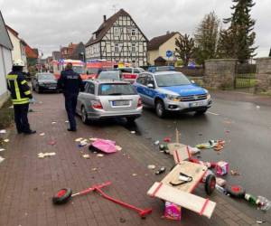 La escena del incidente en Volkmarsen, Alemania. Foto: AFP