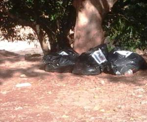 Los cuerpos fueron encontrados en la calle de tierra de la colonia Los Llanos. Foto: Estalin Irias.