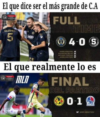 Los divertidos memes que dejó el triunfo del Olimpia sobre el América en el Azteca