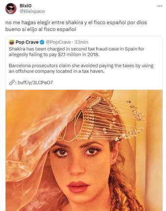 España acusa a Shakira de fraude y los internautas llenan de memes las redes