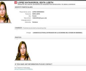 Edita Lizeth López es la esposa del exgerente financiero del (IHSS), Ramón Bertetti.