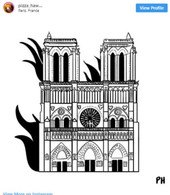 Las ilustraciones que se generaron tras incendio de la catedral de Notre Dame de París