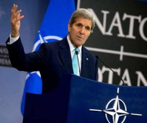 El secretario de Estado de Estados Unidos, John Kerry, habla durante una rueda de prensa en la sede de la OTAN en Bruselas el miércoles 2 de diciembre de 2015.Foto: AP F