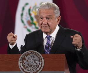 El presidente de México, Andrés Manuel López Obrador, en una conferencia de prensa matutina en Ciudad de México.