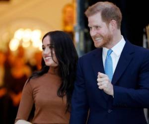 Meghan y Harry durante una aparición en Londres, Inglaterra.