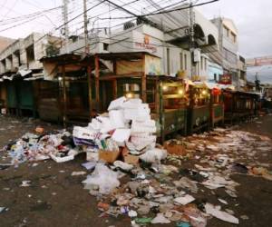 Así lucían esta madrugada las calles de Comayaguela.