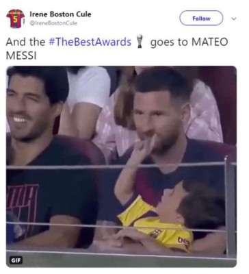 Mateo Messi protagoniza los mejores memes tras la entrega The Best 2019