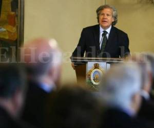 Luis Almagro, secretario general de la Organización de los Estados Americanos (OEA), participó en el acto de sanción de la Ley de Fiscalización, Transparencia y Financiamiento de los Partidos Políticos de Honduras, foto: Johny Magallanes / EL HERALDO.