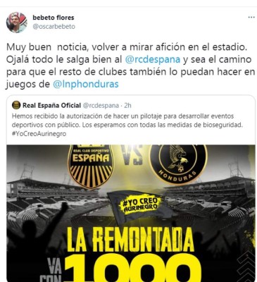 Polémica: Así critican el regreso de la afición a los estadios de Honduras