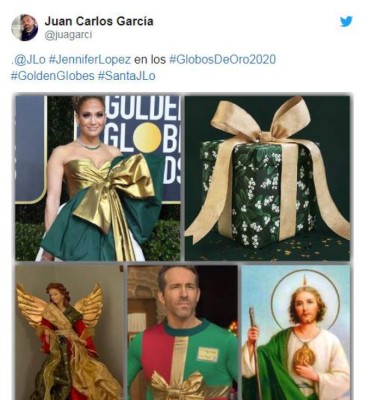 Look de Jennifer López en los Golden Globe deja los mejores memes   