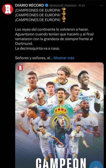 Lo que dicen los periodistas y medios luego que Real Madrid logre su Champions 15