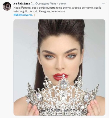 Resignación, enojo y memes: Las reacciones tras segundo lugar de Nadia Ferreira en Miss Universo