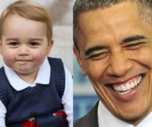 El pequeño príncipe George de Inglaterra y el presidente Barack Obama.