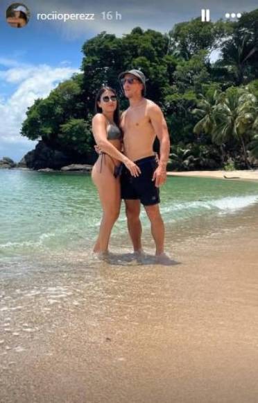 Jugador del Olimpia aprovecha descanso y sale con su bella novia a las playas de Tela