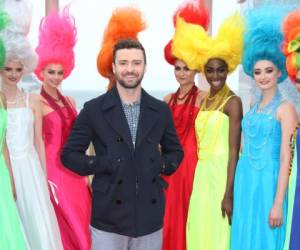 Justin Timberlake posa en el photocall de Trolls durante la 69 edición de Cannes.