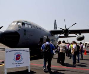 Un avión caza huracanes como este será el que llegará a Toncontín como parte de los convenios de cooperación suscritos con los Estados Unidos.