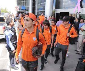 Los jugadores de Pachuca llegaron a Honduras para enfrentar a Olimpia por la Concachampions (Foto: Juan Salgado)