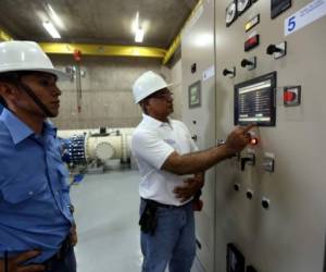 Planta potabilizadora de agua de una de las represas de la capital de Honduras.