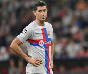 Lewandowski está a las puertas de la eliminación con el Barcelona en la Liga de Campeones.