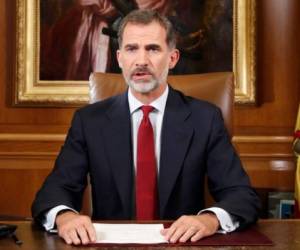 El rey de España, Felipe VI, pidió que el Estado defienda el orden constitucional de 'la deslealtad' de los independentistas catalanes. Foto: Agencia AFP