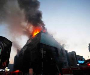 En las imágenes emitidas por la televisión se podían ver llamas y espesas columnas de humo saliendo del edificio, mientras que varias personas se agrupaban en una terraza esperando a los servicios de rescate.