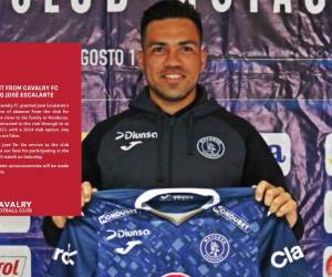 Cavalry CF confirma que José Escalante aún tiene contrato tras ser presentado por Motagua