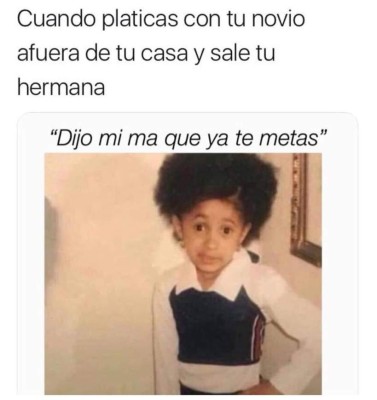 Los divertidos memes 'Dice mi mamá', con la foto de la rapera Cardi B en su infancia, que viralizan las redes