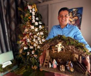 La antañona ciudad gemela, el poblado de indios que se estableció del otro lado del río Choluteca, está representada en el árbol navideño de Jensen Herrera, destacan las frutas, entre otros adornos.