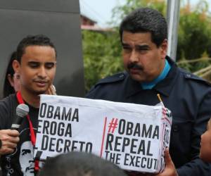 Maduro llegó con la promesa de entregar a Obama 13.4 millones de firmas contra ese decreto que tiene enfrentados a ambos países.