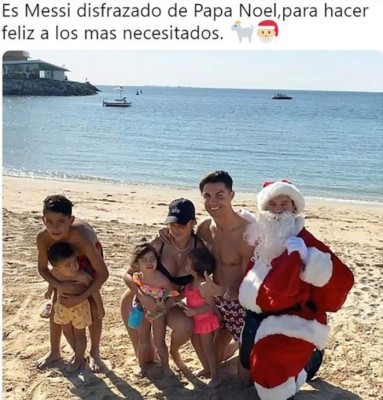 ¿Messi se vistió de Santa? La foto navideña de Cristiano desata una ola de memes