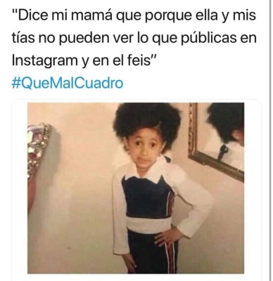 Los divertidos memes 'Dice mi mamá', con la foto de la rapera Cardi B en su infancia, que viralizan las redes