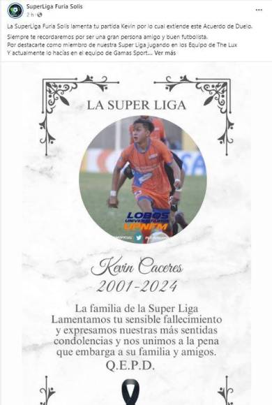 “Luchaste hasta el final”: los mensajes tras la muerte de Kevin Cáceres