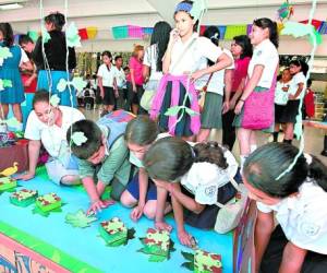 Los niños realizaron exposiciones y juegos relacionados con el área de matemáticas.