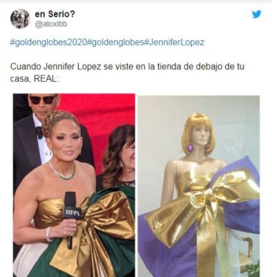 Look de Jennifer López en los Golden Globe deja los mejores memes   