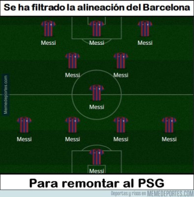 Los memes del partido Barcelona 6-1 PSG en la fase de octavos de la Champions