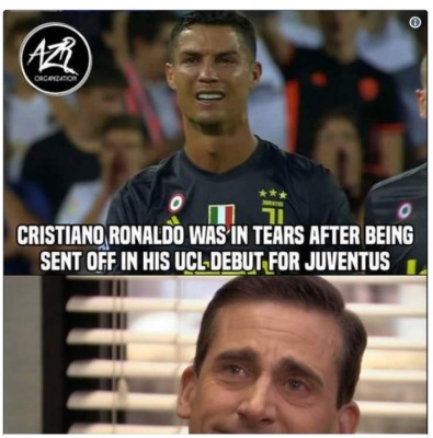 Los memes tras la expulsión de Cristiano Ronaldo en la Champions League