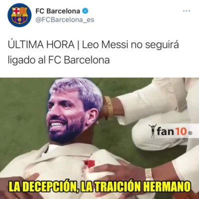 La salida de Messi del Barcelona provocó estos divertidos memes en las redes sociales