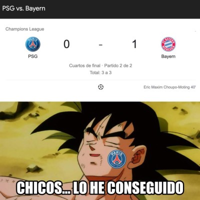 Los memes que dejó la clasificación del PSG ante el Bayern Múnich